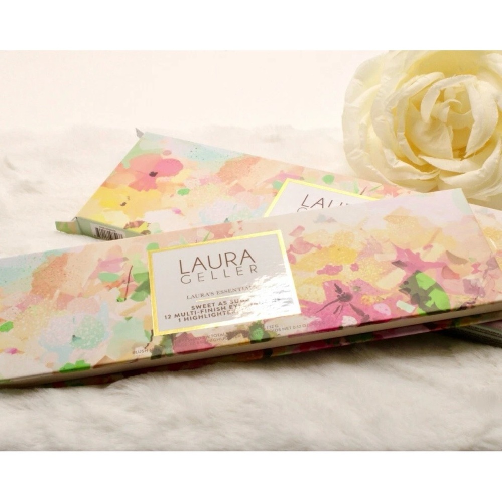 NIB Laura Geller SWEET AS SUGAR 12 Pan Eyeshadow Palette 1 Highlighter & 1 Blush - Picture 9 of 9